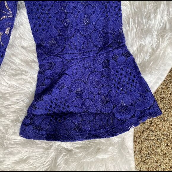 Skies Are Blue Dress New Lace Lined Bell Sleeve Formal Dressy Womens Size XS - Picture 6 of 11